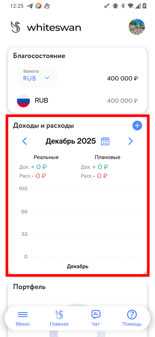 Блок Доходы и расходы