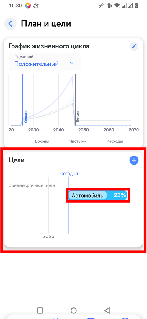 Цель создана